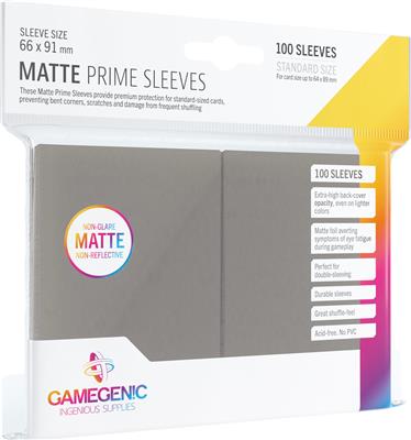 GG : 100 Sleeves Matte Prime Dark Gray