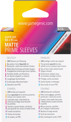 GG : Matte Prime Sleeves Red 66x91