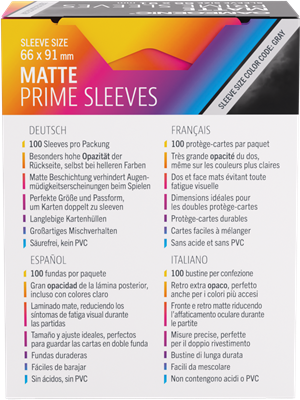GG : 100 Sleeves Matte Prime Dark Gray