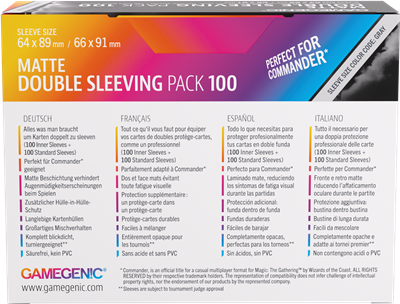 GG : Matte Double Sleeving Pack 100