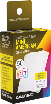 GG : 50 sleeves Matte 44x67 Mini US Yellow