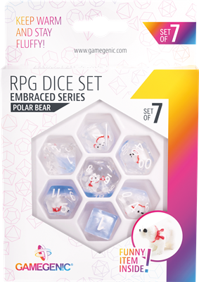Embraced Series -Polar Bear- Set de 7 Dés JDR