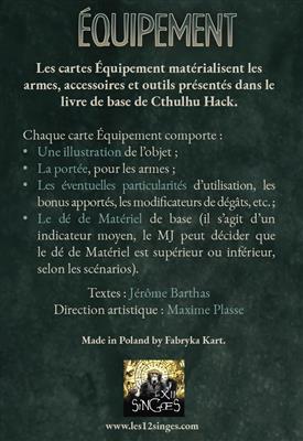Cthulhu Hack : Équipements Cthulhu Hack : Équipements