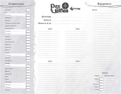 Pax Elfica: Lot 5 Dossiers de perso. (Clé en main)