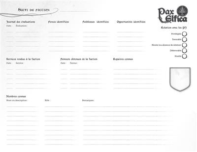 Pax Elfica: Lot 5 Dossiers de perso. (Clé en main)