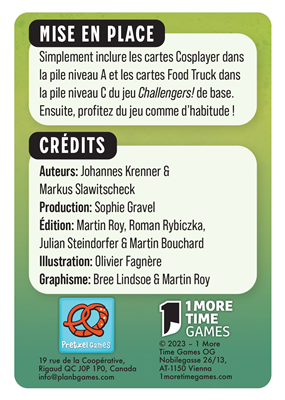 Challengers ! Cartes goodies Set #1 Challengers ! Cartes goodies Set #1